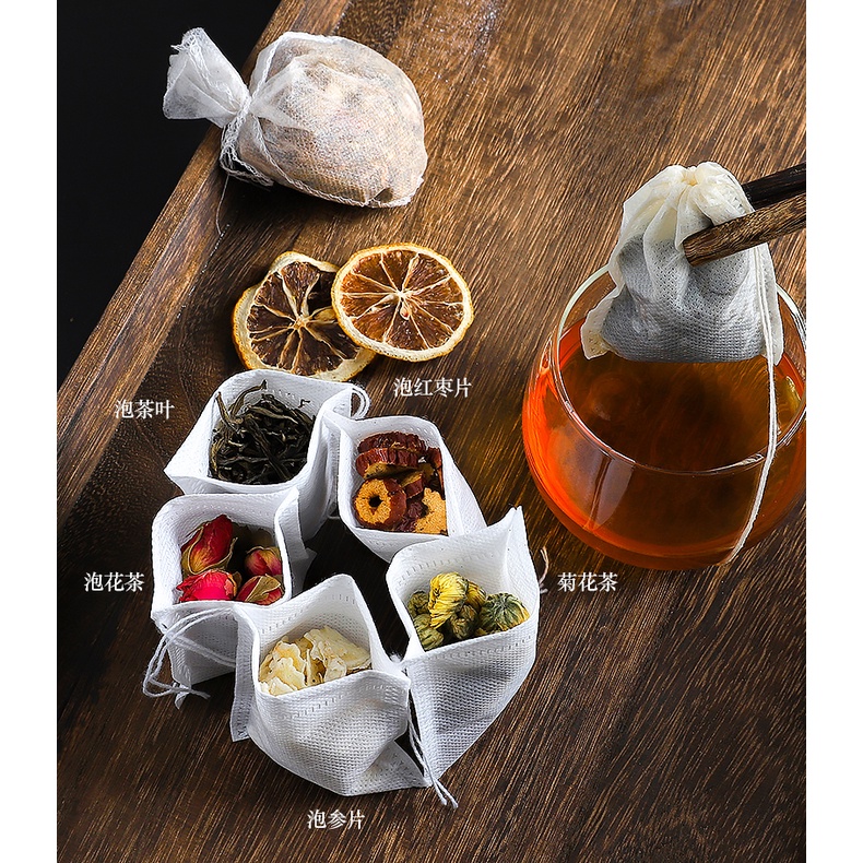 [ SG Seller ] 100 Pcs Non-woven tea bag / Chinese Medicine bag — view 3