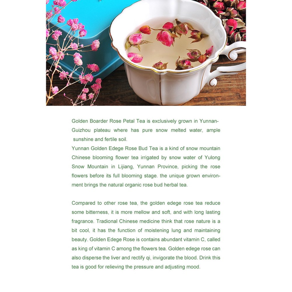 Dried Flower Tea - Golden Edege Rose 50g — view 2