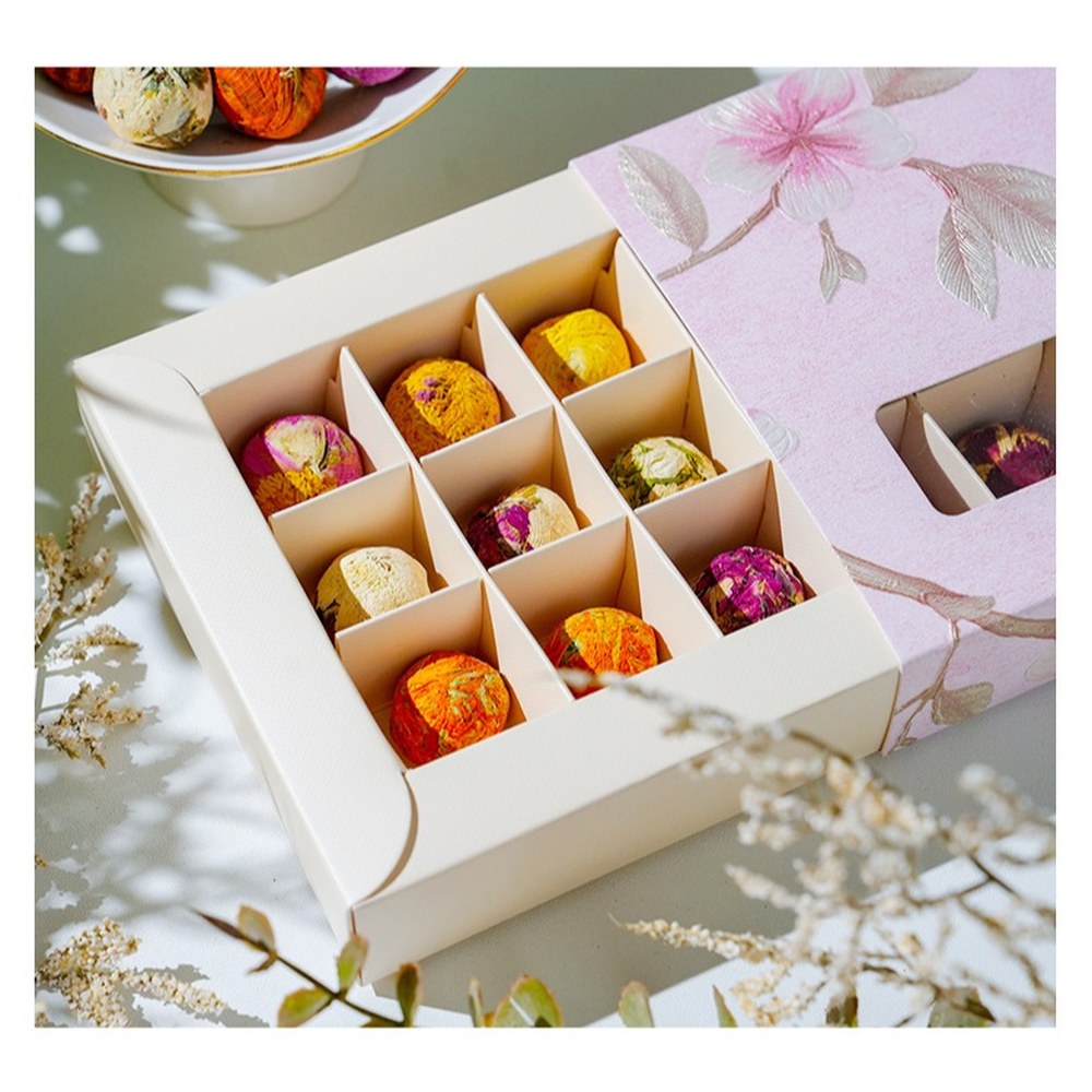 Yunnan Dragon Pearl Flower Tea Rose Gold Chrysanthemum Jasmine Fragrance Dragon Pearl Flower Tea Ball Mother's Day Gift — view 2