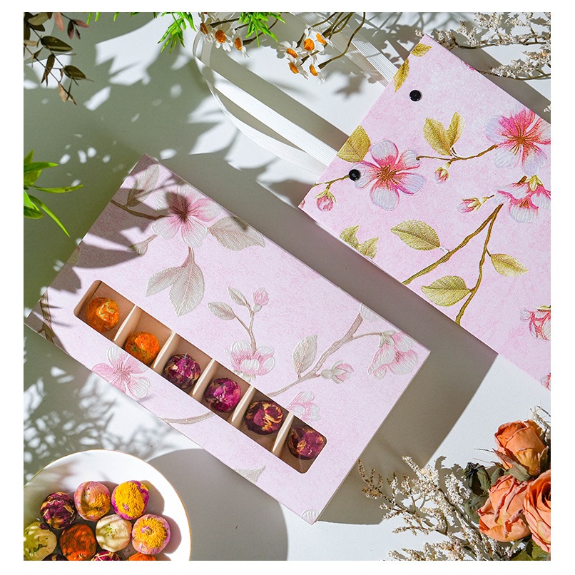 Yunnan Dragon Pearl Flower Tea Rose Gold Chrysanthemum Jasmine Fragrance Dragon Pearl Flower Tea Ball Mother's Day Gift — view 3