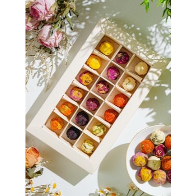 Yunnan Dragon Pearl Flower Tea Rose Gold Chrysanthemum Jasmine Fragrance Dragon Pearl Flower Tea Ball Mother's Day Gift — view 6