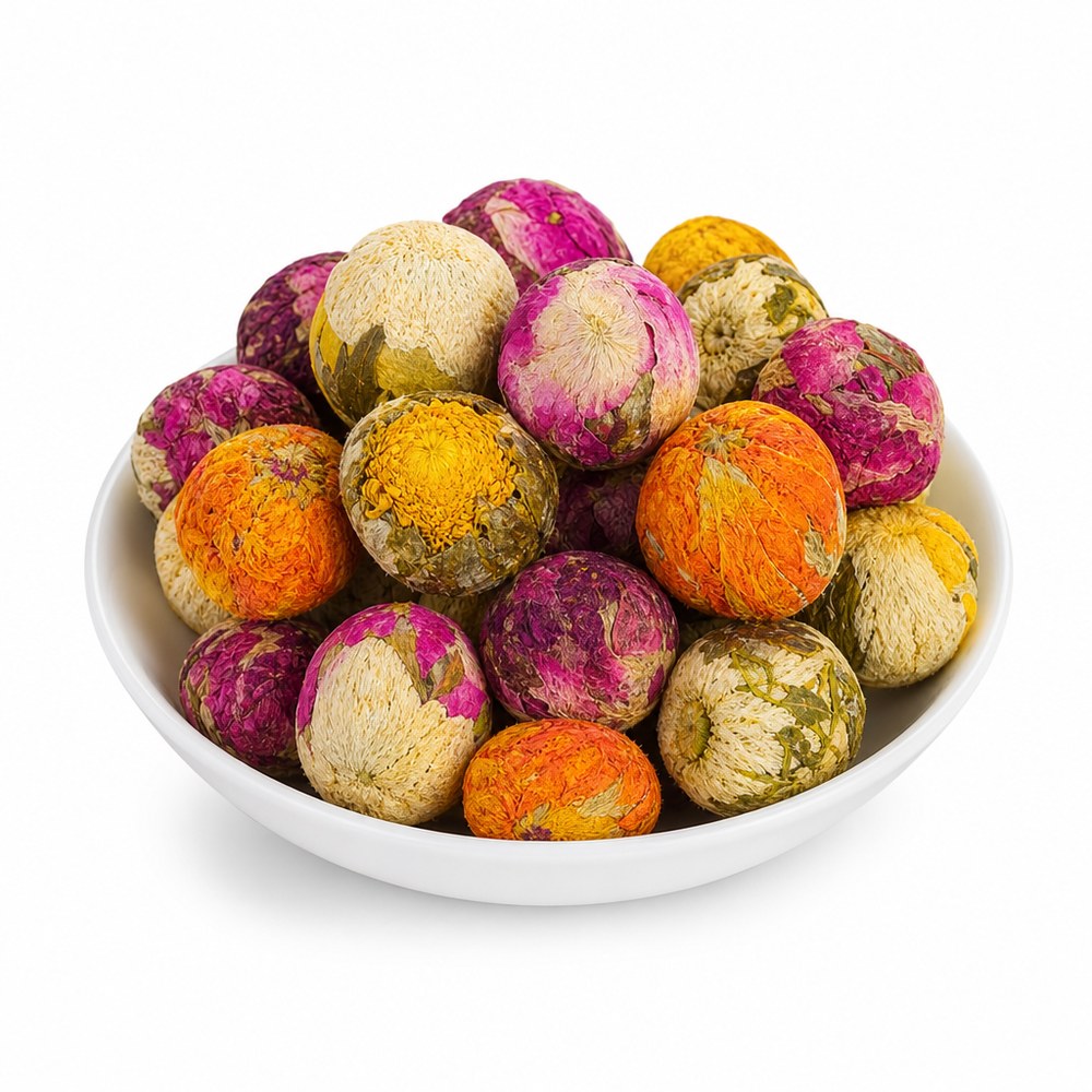 Yunnan Dragon Pearl Flower Tea Rose Gold Chrysanthemum Jasmine Fragrance Dragon Pearl Flower Tea Ball Mother's Day Gift