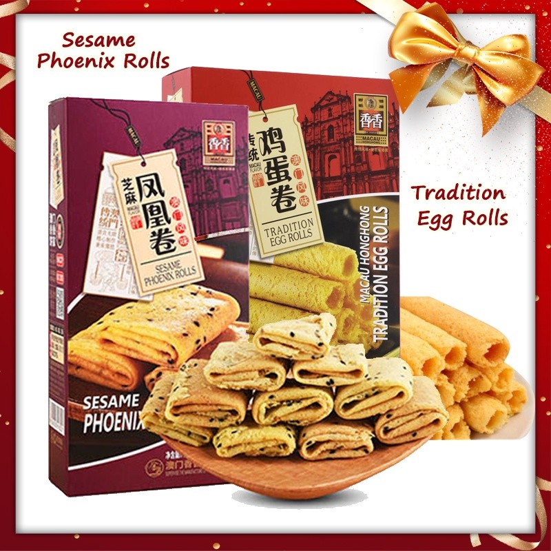 CNY Gift Tradition Egg Rolls 160g / Sesame Phoenix Rolls / Almond Cookies — view 3