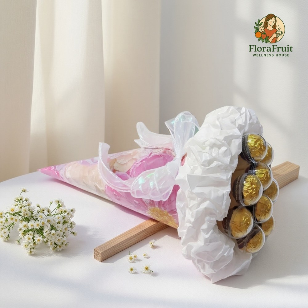 FloraFruit Wellness House - Ferrero Rocher Ice Cream Chocolate Bouquet / Birthday / Valentine Gift — view 2