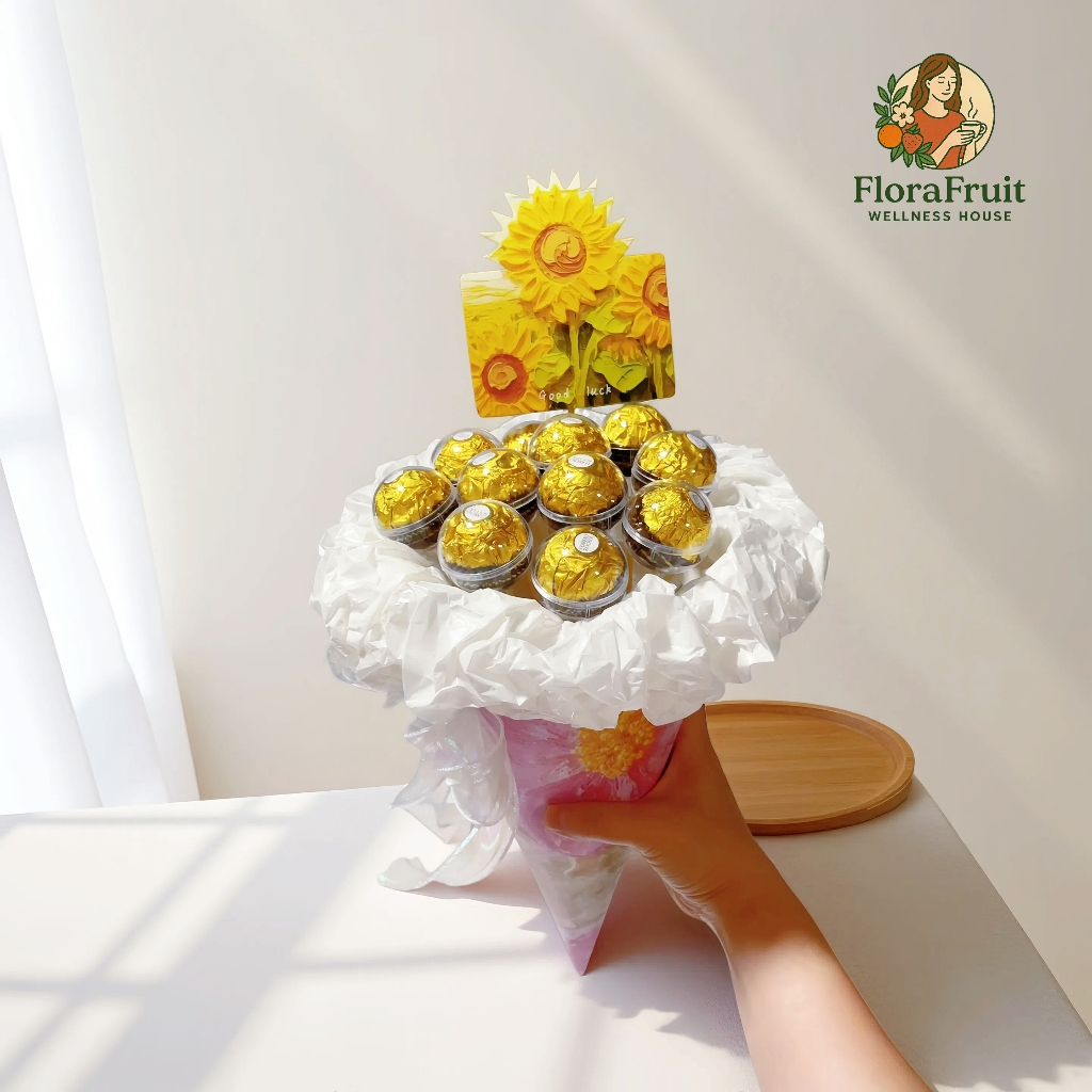 FloraFruit Wellness House - Ferrero Rocher Ice Cream Chocolate Bouquet / Birthday / Valentine Gift — view 5
