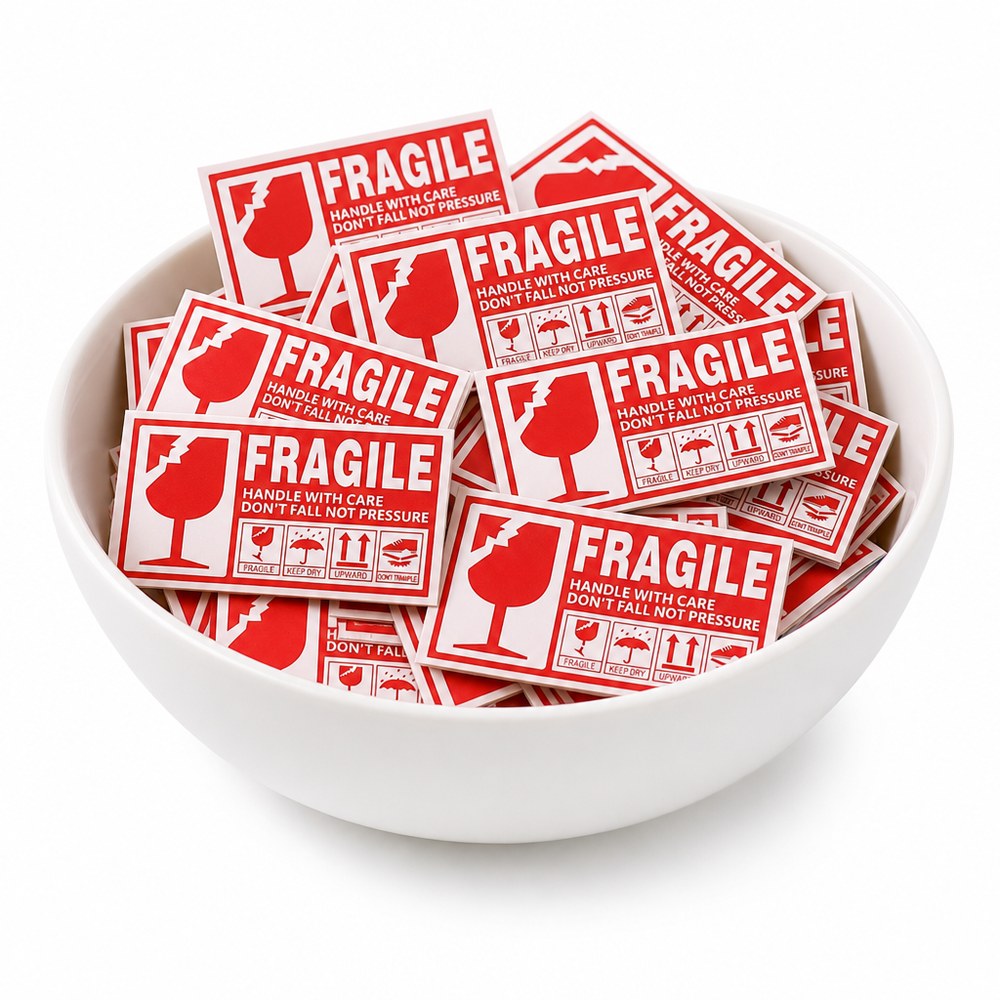 Fragile Stickers Handle with Care Label [ 100pcs per pack ] Size 9cm X 5cm